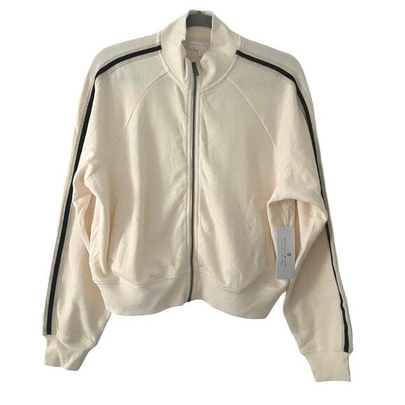 Spiritual Gangster Ruby Bomber Full Zip Jacket Off White M Medium New with Flaw - Picture 2 of 9